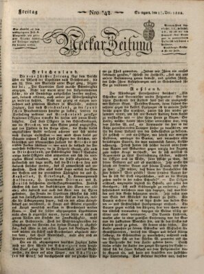 Neckar-Zeitung Freitag 13. Dezember 1822