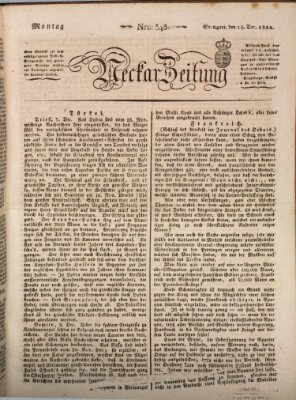 Neckar-Zeitung Montag 16. Dezember 1822