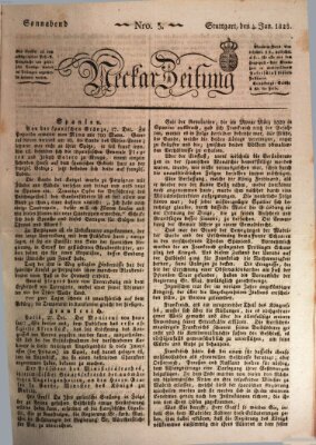 Neckar-Zeitung Samstag 4. Januar 1823