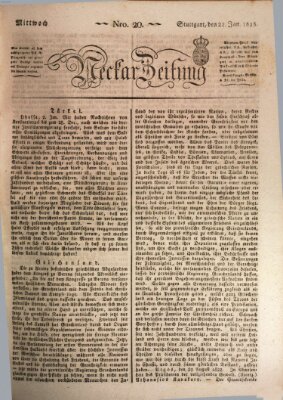 Neckar-Zeitung Mittwoch 22. Januar 1823