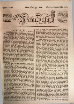 Neckar-Zeitung Samstag 15. Februar 1823