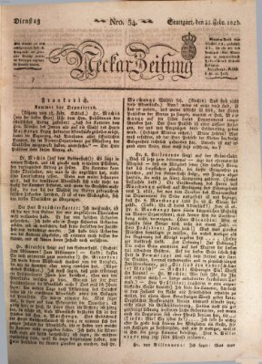 Neckar-Zeitung Dienstag 25. Februar 1823