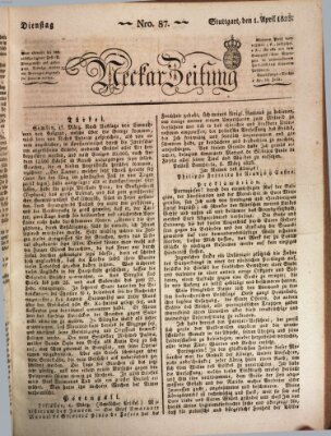 Neckar-Zeitung Dienstag 1. April 1823