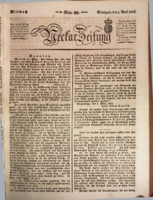 Neckar-Zeitung Mittwoch 2. April 1823