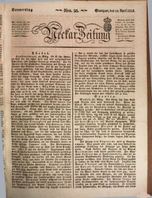 Neckar-Zeitung Donnerstag 10. April 1823