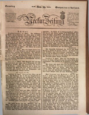 Neckar-Zeitung Sonntag 13. April 1823