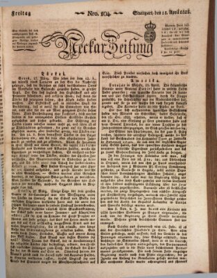 Neckar-Zeitung Freitag 18. April 1823