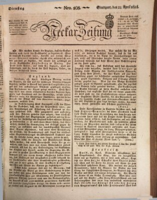 Neckar-Zeitung Dienstag 22. April 1823