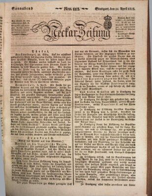 Neckar-Zeitung Samstag 26. April 1823