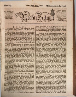 Neckar-Zeitung Montag 28. April 1823