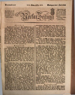 Neckar-Zeitung Samstag 7. Juni 1823