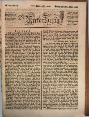 Neckar-Zeitung Samstag 21. Juni 1823