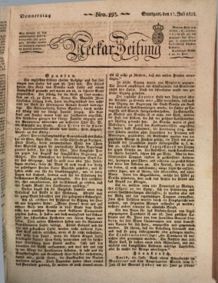 Neckar-Zeitung Donnerstag 17. Juli 1823