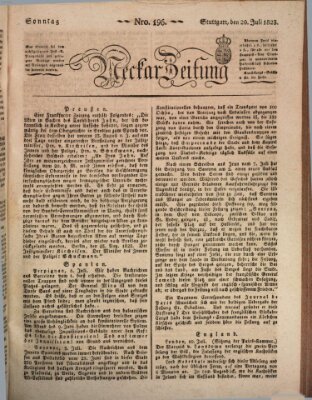 Neckar-Zeitung Sonntag 20. Juli 1823