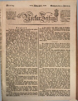 Neckar-Zeitung Montag 21. Juli 1823