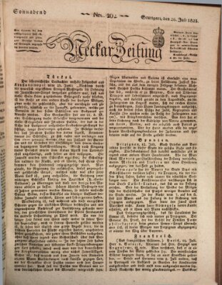 Neckar-Zeitung Samstag 26. Juli 1823