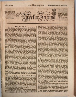 Neckar-Zeitung Montag 28. Juli 1823