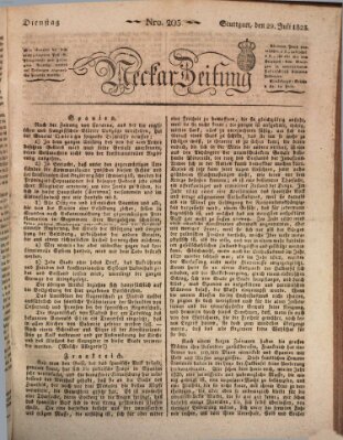 Neckar-Zeitung Dienstag 29. Juli 1823