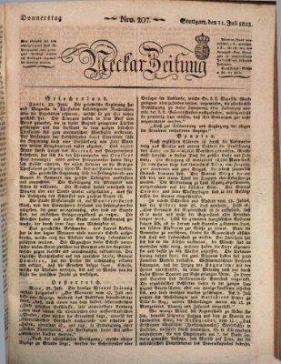 Neckar-Zeitung Donnerstag 31. Juli 1823