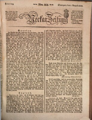 Neckar-Zeitung Freitag 1. August 1823