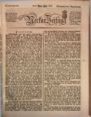 Neckar-Zeitung Samstag 2. August 1823