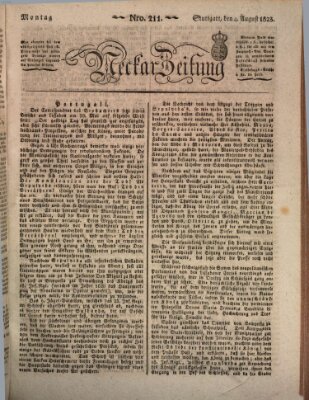 Neckar-Zeitung Montag 4. August 1823