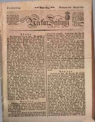 Neckar-Zeitung Donnerstag 7. August 1823