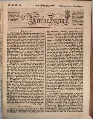 Neckar-Zeitung Samstag 9. August 1823