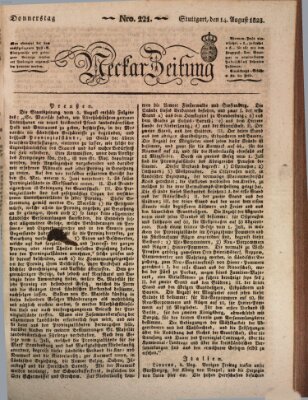 Neckar-Zeitung Donnerstag 14. August 1823