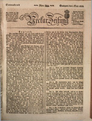 Neckar-Zeitung Samstag 6. September 1823