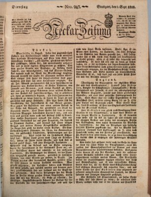 Neckar-Zeitung Dienstag 9. September 1823