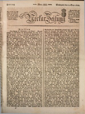 Neckar-Zeitung Freitag 12. September 1823