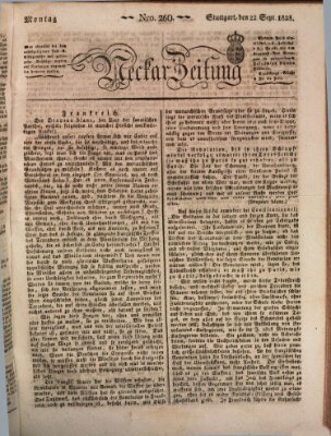 Neckar-Zeitung Montag 22. September 1823