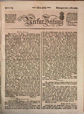 Neckar-Zeitung Freitag 3. Oktober 1823