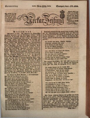 Neckar-Zeitung Donnerstag 9. Oktober 1823