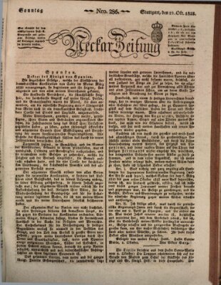 Neckar-Zeitung Sonntag 19. Oktober 1823