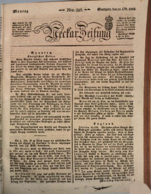 Neckar-Zeitung Montag 20. Oktober 1823