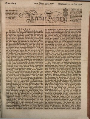 Neckar-Zeitung Sonntag 26. Oktober 1823