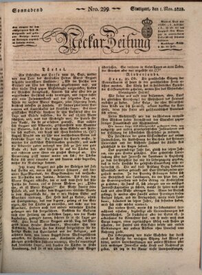 Neckar-Zeitung Samstag 1. November 1823