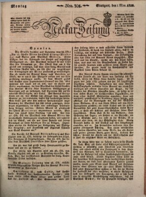 Neckar-Zeitung Montag 3. November 1823