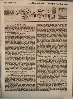 Neckar-Zeitung Samstag 8. November 1823