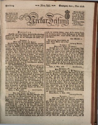 Neckar-Zeitung Freitag 14. November 1823