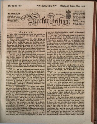 Neckar-Zeitung Samstag 22. November 1823