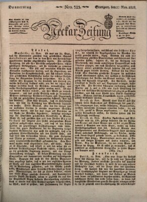 Neckar-Zeitung Donnerstag 27. November 1823