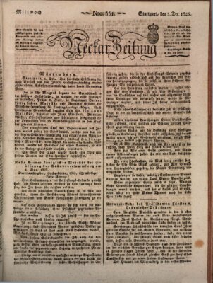 Neckar-Zeitung Mittwoch 3. Dezember 1823