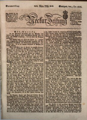 Neckar-Zeitung Donnerstag 4. Dezember 1823