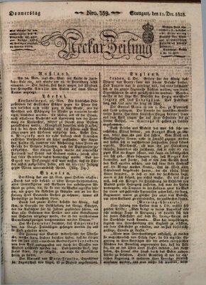 Neckar-Zeitung Donnerstag 11. Dezember 1823