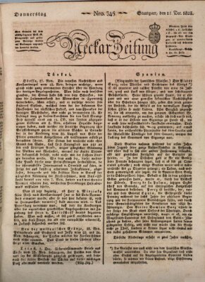 Neckar-Zeitung Donnerstag 18. Dezember 1823