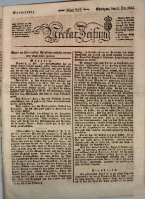 Neckar-Zeitung Donnerstag 25. Dezember 1823