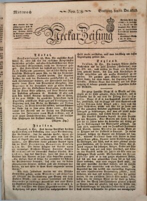 Neckar-Zeitung Mittwoch 31. Dezember 1823